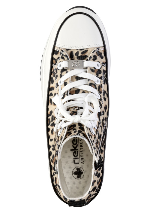 Stiefel & Stiefeletten - Rieker Schnür-Bootie in Leo-Print oder Denim-Style, in Größe 036 bis 042, in Farbe BRAUN-SCHWARZ-WEISS Ansicht 2