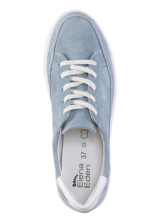 Slipper & Schnürschuhe - ELENA EDEN Schnür-Sneaker aus Veloursleder, in Größe 036 bis 042, in Farbe BLEU Ansicht 2