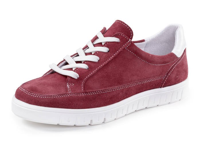 Slipper & Schnürschuhe - ELENA EDEN Schnür-Sneaker aus Veloursleder, in Größe 036 bis 042, in Farbe BLEU Ansicht 7