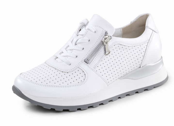 Slipper & Schnürschuhe - Waldläufer, sportliche Damen-Sneaker, Weite H, mit herausnehmbarem Fußbett, in Größe 3 1/2 bis 8, in Farbe WEISS Ansicht 1