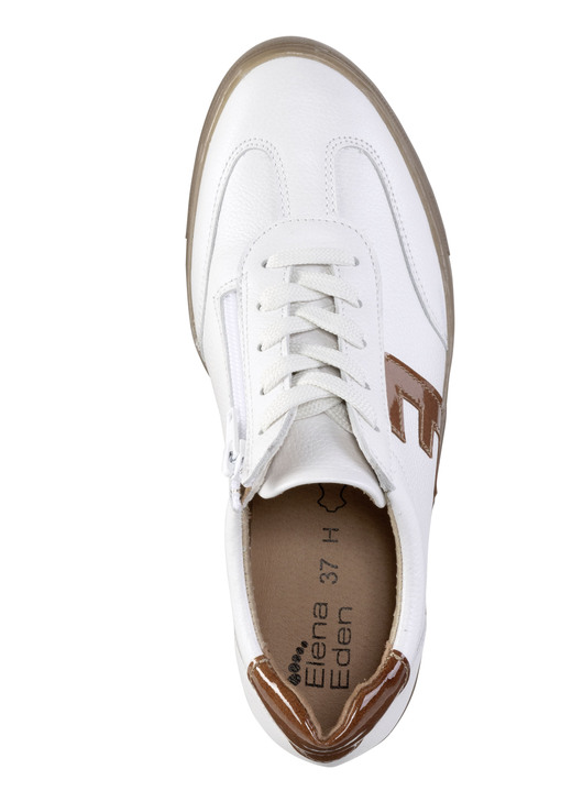 Slipper & Schnürschuhe - ELENA EDEN Schnür-Sneaker aus genarbtem Nappaleder, in Größe 036 bis 042, in Farbe ALTGOLD-BRAUN Ansicht 8