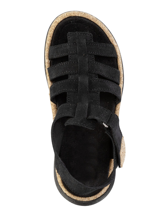 Sandaletten & Pantoletten - Stegspangen-Sandale mit Kork-Besätzen, in Größe 036 bis 042, in Farbe BLEU Ansicht 5