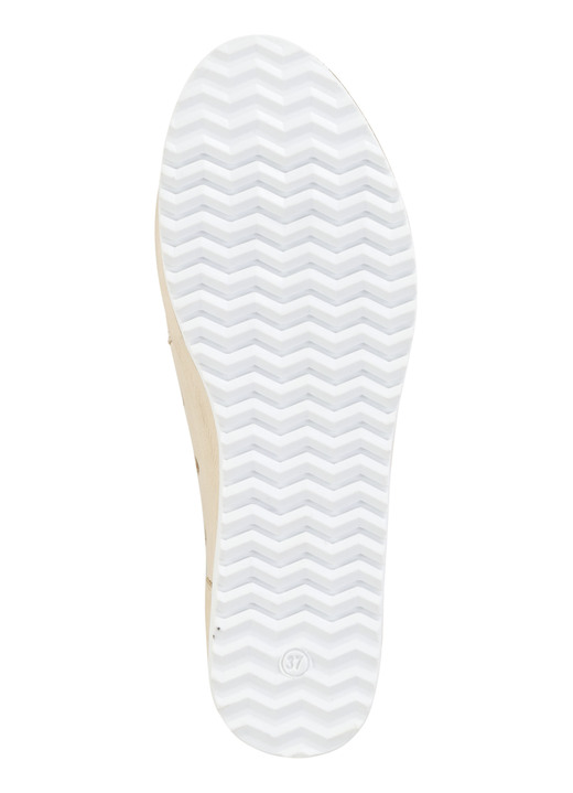 Slipper & Schnürschuhe - ELENA EDEN Slipper aus weichem Nappaleder mit Lochungen, in Größe 036 bis 041, in Farbe HELLBEIGE Ansicht 3