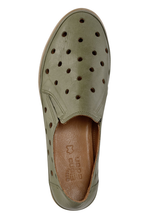 Slipper & Schnürschuhe - ELENA EDEN Slipper aus weichem Nappaleder mit Lochungen, in Größe 036 bis 041, in Farbe HELLBEIGE Ansicht 5