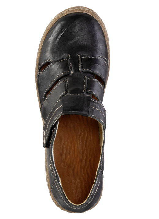 Slipper & Schnürschuhe - ELENA EDEN Slipper mit Knitter-Struktur, in Größe 036 bis 042, in Farbe KIESEL Ansicht 5