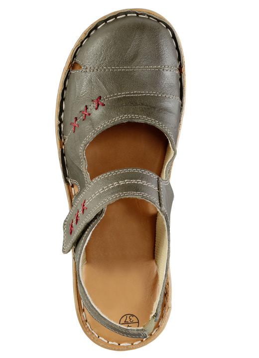 Slipper & Schnürschuhe - ELENA EDEN Slipper aus Nappaleder mit Knitter-Struktur, in Größe 036 bis 042, in Farbe JEANS Ansicht 5