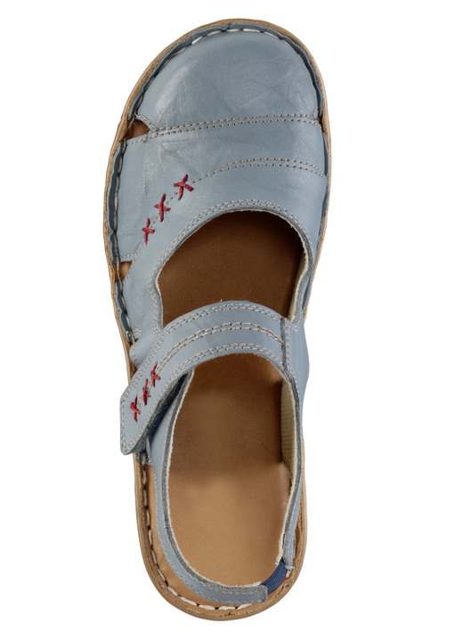 Slipper & Schnürschuhe - ELENA EDEN Slipper aus Nappaleder mit Knitter-Struktur, in Größe 036 bis 042, in Farbe JEANS Ansicht 2