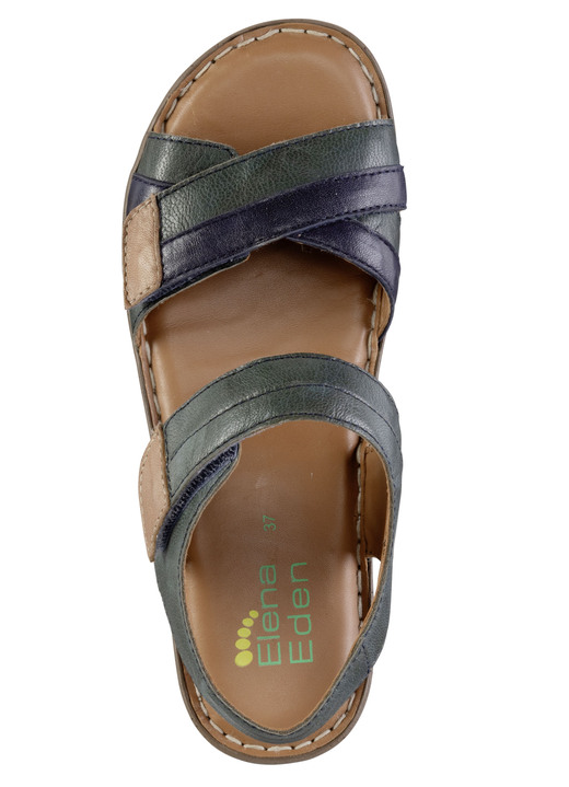Sandaletten & Pantoletten - ELENA EDEN Sandale aus Nappaleder mit Kontrastbesätzen, in Größe 036 bis 042, in Farbe BRAUN Ansicht 5
