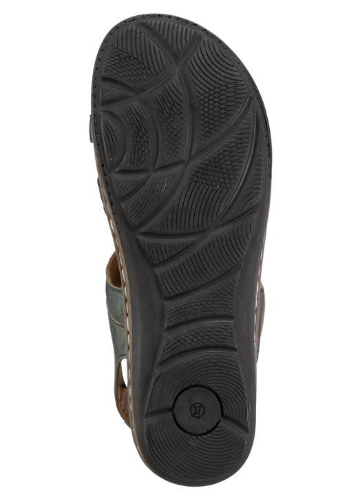 Sandaletten & Pantoletten - ELENA EDEN Sandale aus Nappaleder mit Kontrastbesätzen, in Größe 036 bis 042, in Farbe BRAUN Ansicht 6