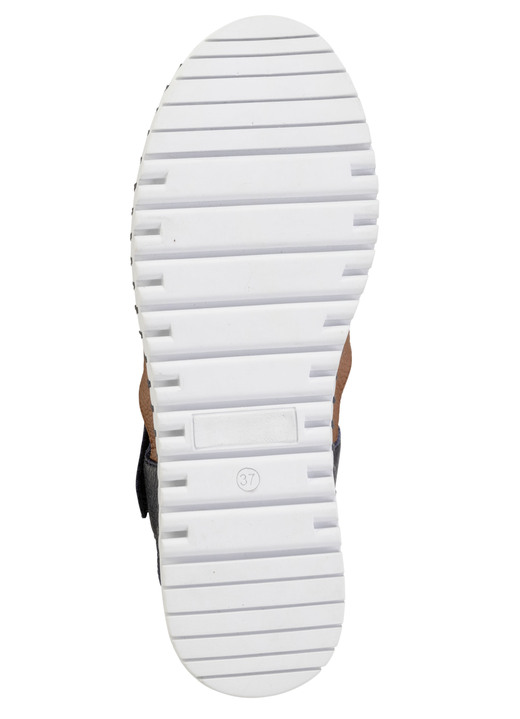 Sandaletten & Pantoletten - ELENA EDEN Sandale aus genarbtem Nappaleder, in Größe 036 bis 042, in Farbe MARINE-BUNT Ansicht 3