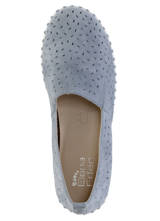 Slipper & Schnürschuhe - ELENA EDEN, sommerliche Damen-Slipper, Weite H, mit herausnehmbarem Fußbett, in Größe 036 bis 042, in Farbe JEANS Ansicht 2