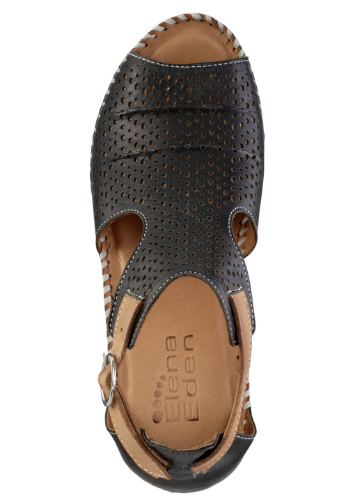 Sandaletten & Pantoletten - ELENA EDEN, sommerliche Damen-Sandaletten, mit verstellbarer Schließe, in Größe 036 bis 041, in Farbe NATURBRAUN Ansicht 5