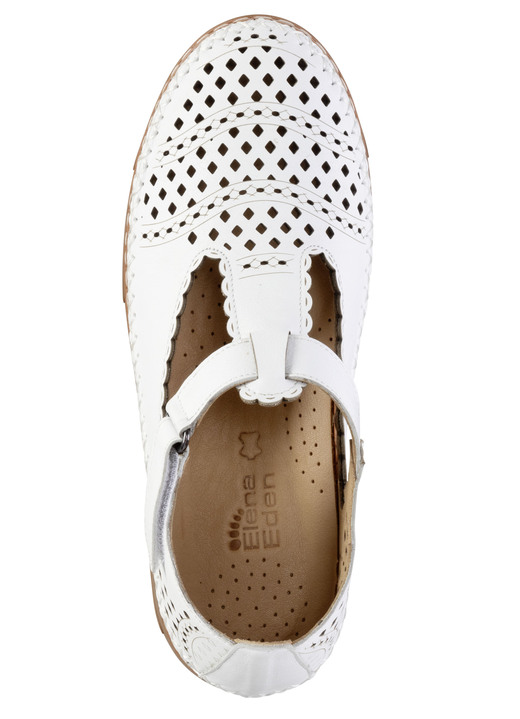 Slipper & Schnürschuhe - ELENA EDEN, sommerliche Damen-Slipper, Weite H, mit Klettverschluss, in Größe 036 bis 043, in Farbe COGNAC Ansicht 5