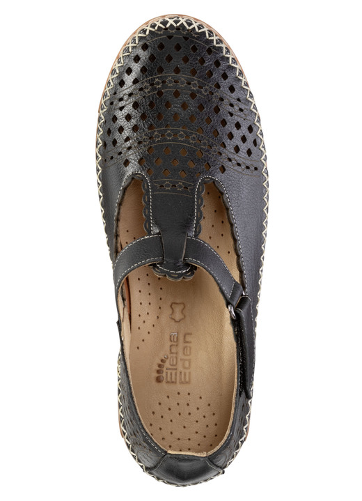 Slipper & Schnürschuhe - ELENA EDEN, sommerliche Damen-Slipper, Weite H, mit Klettverschluss, in Größe 036 bis 043, in Farbe COGNAC Ansicht 8