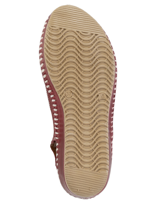 Sandaletten & Pantoletten - ELENA EDEN Sandalette aus weichem, perforiertem Nappaleder, in Größe 036 bis 041, in Farbe RUBINROT-BUNT Ansicht 3