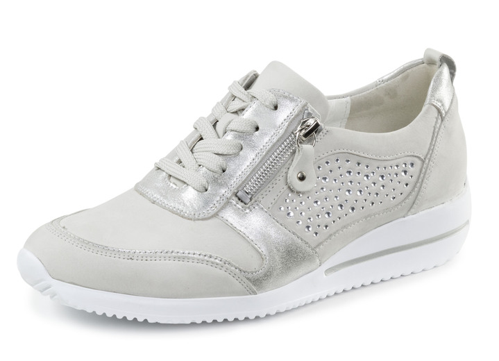 Slipper & Schnürschuhe - Waldläufer, bequeme Damen-Schnürschuhe, Weite H, mit herausnehmbarem Fußbett, in Größe 3 1/2 bis 8, in Farbe PASTELLGRAU Ansicht 1