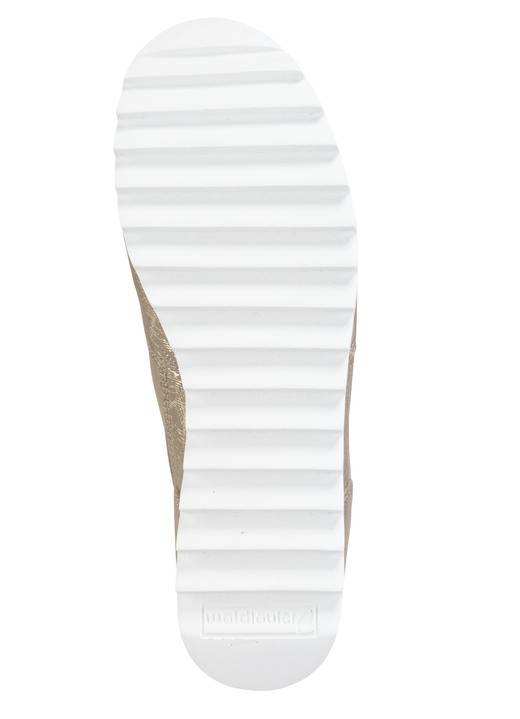 Slipper & Schnürschuhe - Waldläufer Schnür-Sneaker aus effektvoll geprägtem Nubukleder, in Größe 3 1/2 bis 8, in Farbe ANTIKGOLD Ansicht 3