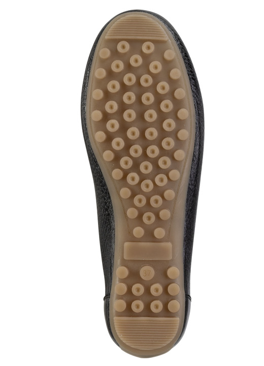 Slipper & Schnürschuhe - ELENA EDEN Mokassin-Slipper aus weichem, genarbtem Hirsch-Nappaleder, in Größe 036 bis 042, in Farbe PERLWEISS Ansicht 6