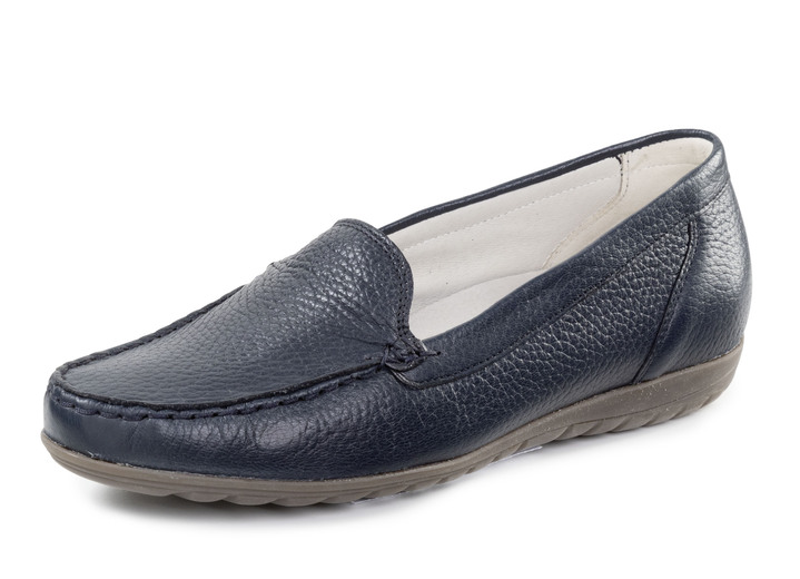 SALE % - Waldläufer, bequeme Damen-Slipper, Weite H, mit herausnehmbarem Fußbett, in Größe 3 1/2 bis 8, in Farbe MARINE Ansicht 1