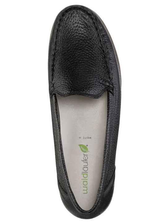 Slipper & Schnürschuhe - Waldläufer, bequeme Damen-Slipper, Weite H, mit herausnehmbarem Fußbett, in Größe 3 1/2 bis 8, in Farbe SCHWARZ Ansicht 2