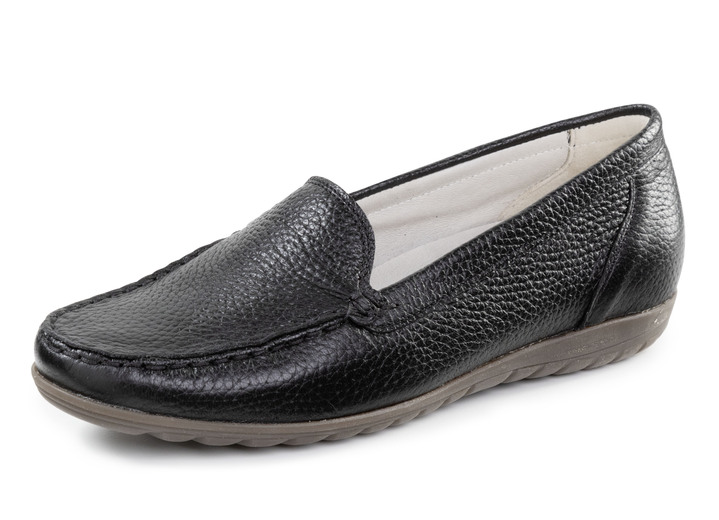 SALE % - Waldläufer, bequeme Damen-Slipper, Weite H, mit herausnehmbarem Fußbett, in Größe 3 1/2 bis 8, in Farbe SCHWARZ Ansicht 1