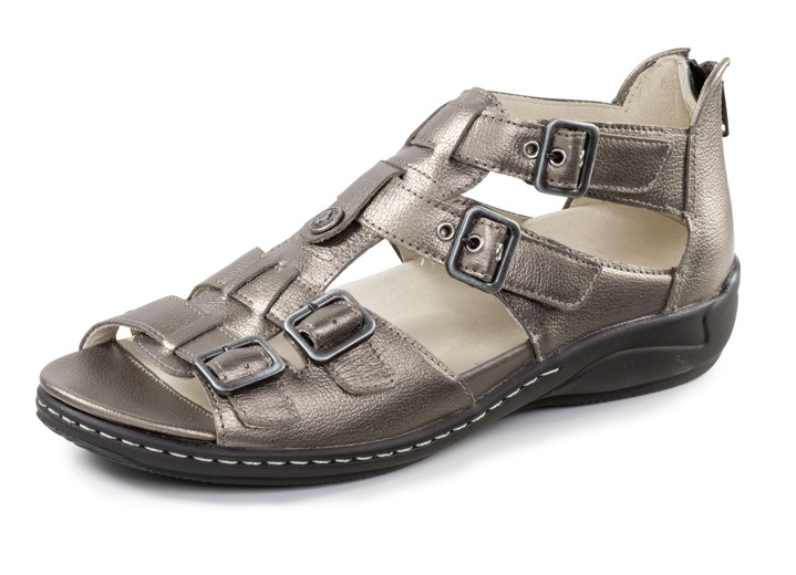 Sandaletten & Pantoletten - Waldläufer Sandale mit verstellbaren Riemchen, in Größe 4 1/2 bis 9, in Farbe SCHWARZ Ansicht 4