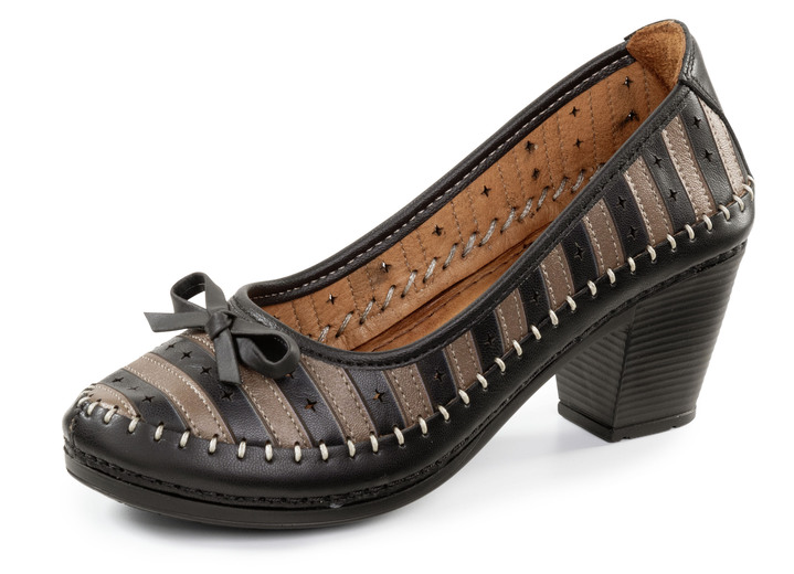 Pumps & Ballerina - Gemini, modische Damen-Pumps, Weite G, aus Leder, in Größe 036 bis 042, in Farbe WEISS-MULTICOLOR Ansicht 5