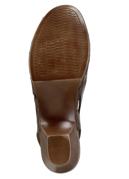 Sandaletten & Pantoletten - Gemini, klassische Damen-Sandaletten, Weite G, aus Leder, in Größe 036 bis 042, in Farbe JEANS Ansicht 6