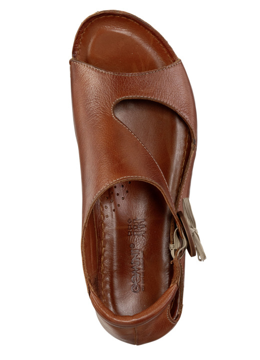 Sandaletten & Pantoletten - Gemini Sandale aus teils schattiertem Rind-Nappaleder, in Größe 036 bis 042, in Farbe SCHWARZ Ansicht 5