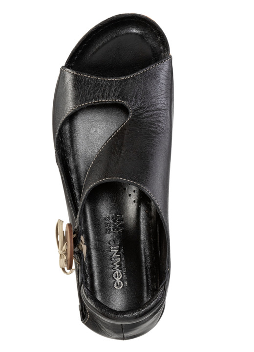 Sandaletten & Pantoletten - Gemini Sandale aus teils schattiertem Rind-Nappaleder, in Größe 036 bis 042, in Farbe COGNAC Ansicht 5