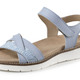 Sandaletten & Pantoletten - ELENA EDEN, modische Damen-Sandale, Weite H, mit herausnehmbarem Fußbett, in Größe 036 bis 042, in Farbe BLEU – Farbe BLEU – Ansicht 1