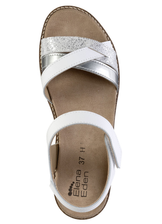 Sandaletten & Pantoletten - ELENA EDEN, modische Damen-Sandale, Weite H, mit herausnehmbarem Fußbett, in Größe 036 bis 042, in Farbe BLEU Ansicht 6