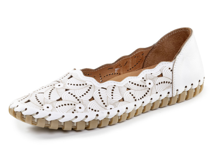 Pumps & Ballerina - ELENA EDEN Ballerina mit interessanter Prägung, in Größe 036 bis 041, in Farbe JEANS Ansicht 6