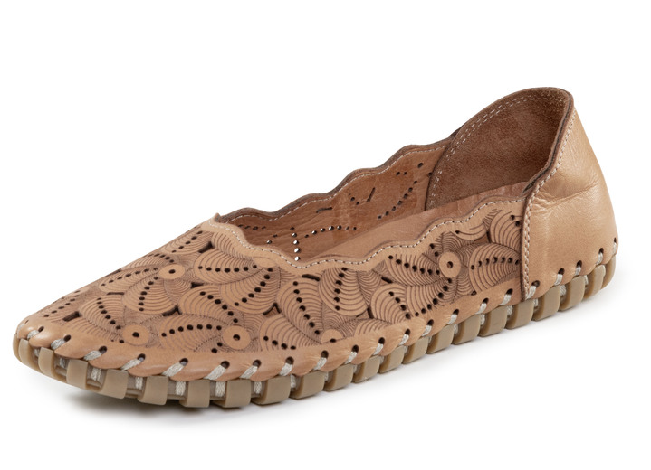 Pumps & Ballerina - ELENA EDEN Ballerina mit interessanter Prägung, in Größe 036 bis 041, in Farbe JEANS Ansicht 9