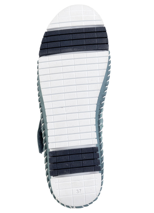 Slipper & Schnürschuhe - Gemini Mokassin-Slipper mit dezenter Knitter-Struktur, in Größe 036 bis 042, in Farbe JEANS Ansicht 3