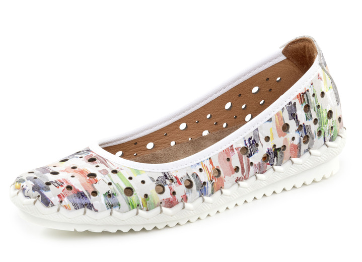 Pumps & Ballerina - Gemini Ballerina mit luftigen Durchbrüchen, in Größe 036 bis 042, in Farbe JEANS Ansicht 4