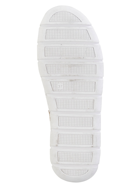 Slipper & Schnürschuhe - ELENA EDEN Slipper mit Knitter-Struktur, in Größe 036 bis 041, in Farbe SAND-WEISS Ansicht 3