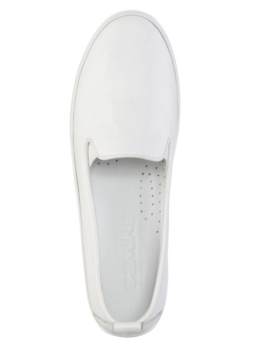 Slipper & Schnürschuhe - Gemini Slipper mit dezenter Knitter-Struktur, in Größe 036 bis 042, in Farbe WEISS Ansicht 2