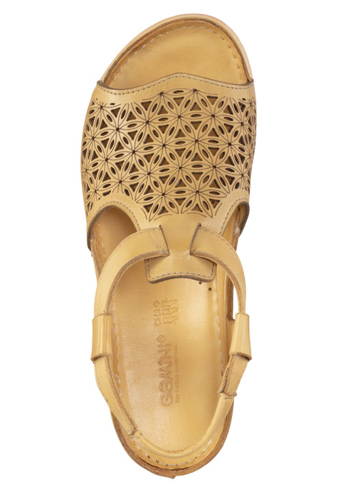 Sandaletten & Pantoletten - Gemini Sandale aus schattiertem Nappaleder mit Prägung, in Größe 036 bis 042, in Farbe BLAU Ansicht 5