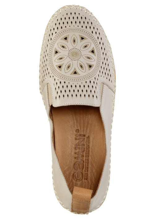 Slipper & Schnürschuhe - Gemini, sommerliche Damen-Slipper, Weite G, mit herausnehmbarem Fußbett, in Größe 036 bis 042, in Farbe WEISS Ansicht 6