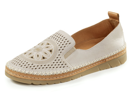 Gemini, sommerliche Damen-Slipper, Weite G, mit herausnehmbarem Fußbett