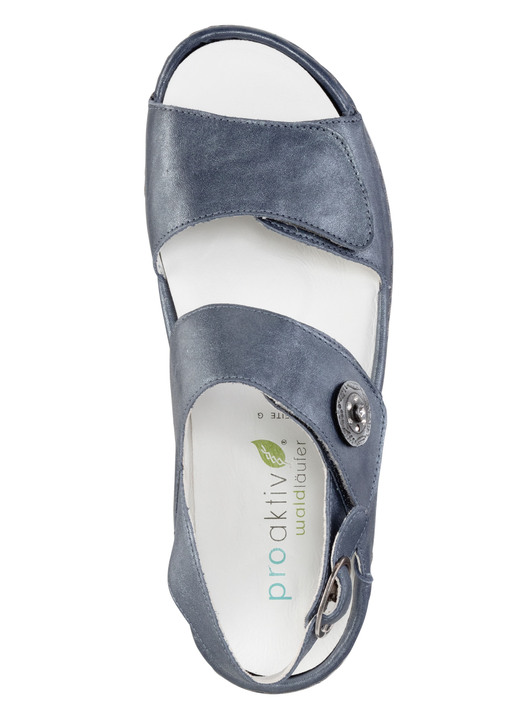 Sandaletten & Pantoletten - Waldläufer Sandale mit Metallschmuck mit Glitzersteinchen, in Größe 4 bis 8 1/2, in Farbe MATTSILBER Ansicht 5