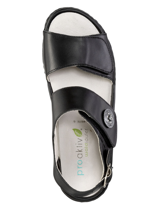 Sandaletten & Pantoletten - Waldläufer Sandale mit Metallschmuck mit Glitzersteinchen, in Größe 4 bis 8 1/2, in Farbe MATTSILBER Ansicht 8