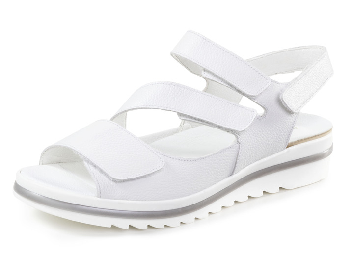 Sandaletten & Pantoletten - Waldläufer, bequeme Damen-Sandalen, Weite H, mit herausnehmbarem Fußbett, in Größe 3 1/2 bis 8, in Farbe BEIGE Ansicht 4
