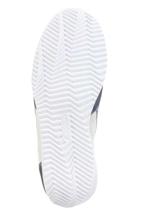 Slipper & Schnürschuhe - Waldläufer Sneaker aus edlem Leder-Materialmix, in Größe 3 1/2 bis 8, in Farbe JEANS-NATURWEISS Ansicht 3