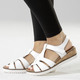 Sandaletten & Pantoletten - ELENA EDEN, bequeme Damen-Sandalen, Weite H, mit herausnehmbarem Fußbett, in Größe 035 bis 041, in Farbe WEISS – Farbe WEISS – Ansicht 4