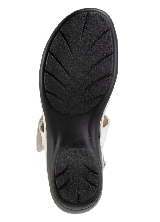 Sandaletten & Pantoletten - ELENA EDEN, schicke Damen-Sandalen, Weite H, mit herausnehmbarem Fußbett, in Größe 036 bis 042, in Farbe ECRU Ansicht 3