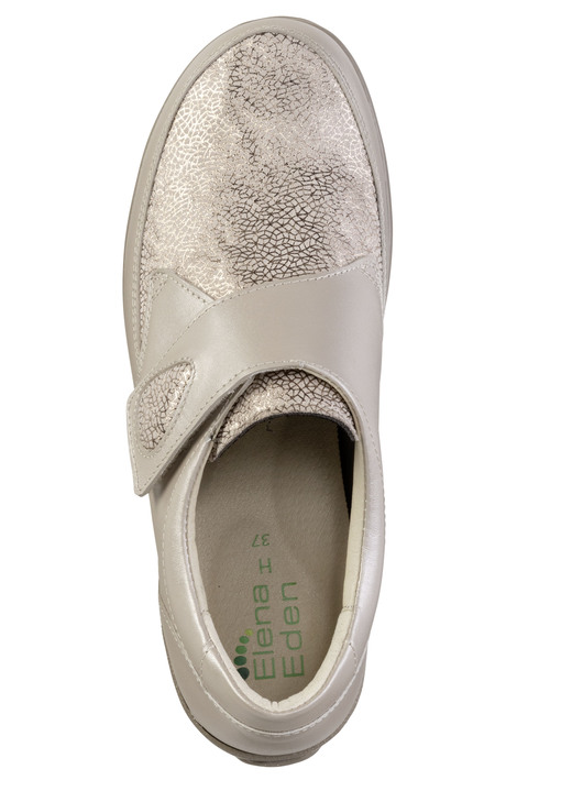 Slipper & Schnürschuhe - ELENA EDEN Klettschuh aus schimmerndem Nappaleder, in Größe 036 bis 042, in Farbe SCHWARZ Ansicht 5