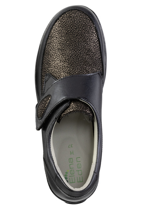 Slipper & Schnürschuhe - ELENA EDEN Klettschuh aus schimmerndem Nappaleder, in Größe 036 bis 042, in Farbe BEIGE Ansicht 5