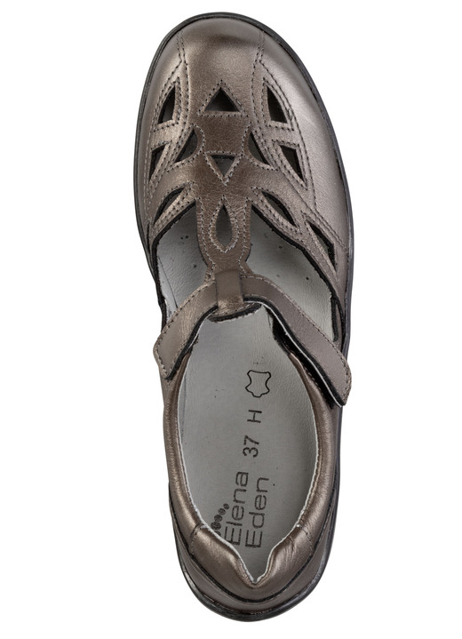 Slipper & Schnürschuhe - ELENA EDEN, sommerliche Damen-Slipper, Weite H, mit herausnehmbarem Fußbett, in Größe 036 bis 042, in Farbe SCHWARZ Ansicht 5